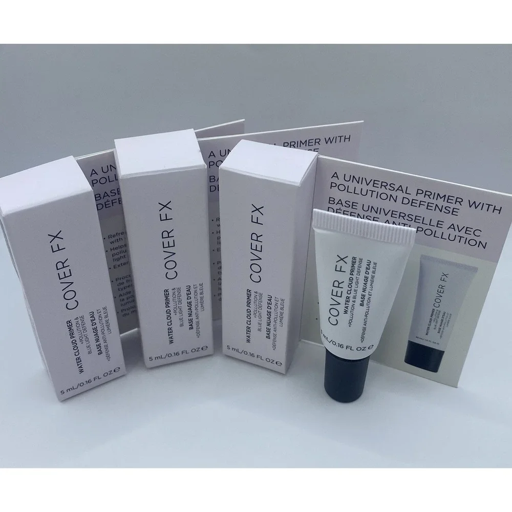 3x‎ COVER FX Water Cloud Primer 5ml New Travel Size Pollution Defense